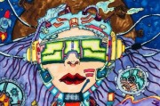 人工智能科幻画 描绘未来科技与人类的交互
