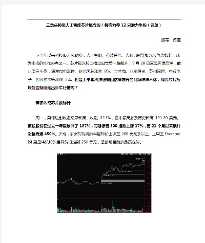 人工智能蕊片上市公司 探讨人工智能蕊片在股市上的表现